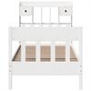 Solid Wood Bed without Mattress White 75x190 cm Pine Wood