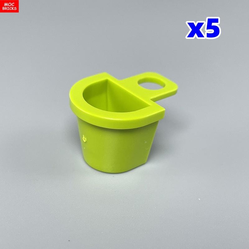 MOC Bricks Container Series Display Box Bucket Basin Pot Pack Basket Attachments Assembled Constructing Blocks Playthings Children Gift