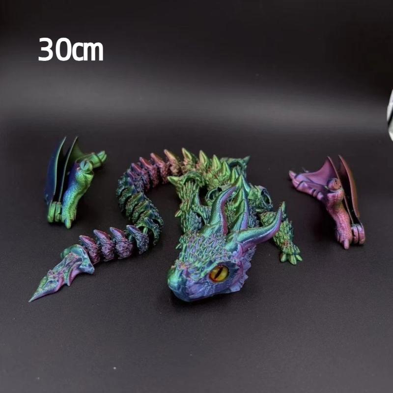 

1Pcs 3D Printed Wyvern Dragon With Wings Simulation Model Articulated Dragons Fidget Dragons Desktop Ornaments New Gift