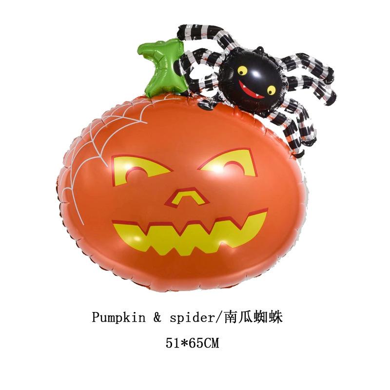 Halloween Kürbis Geist Luftballons Halloween Dekoration Spinnen Folienballon Fledermaus Globos Halloween Partyzubehör Aufblasbares Kinderspielzeug