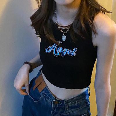 2021 Women's Trendy Knitted Embroidered Camisole Vest - Summer Navel-Baring Top