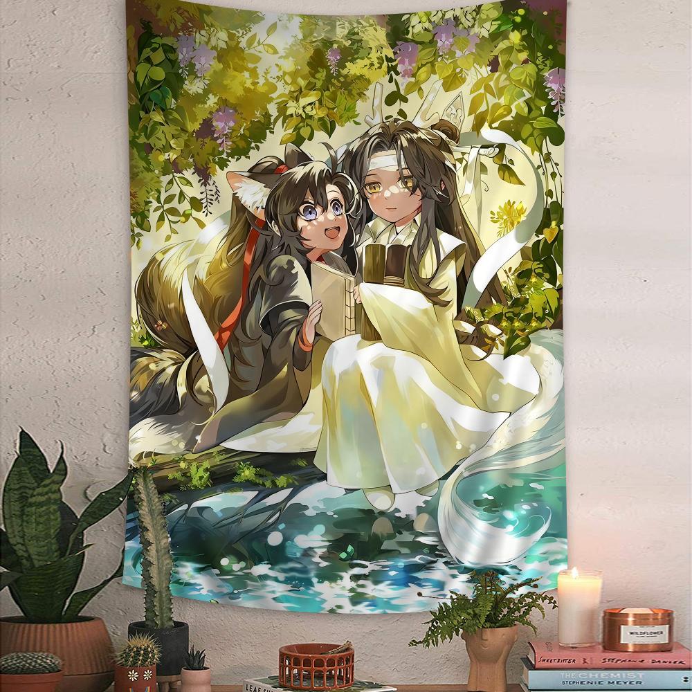 Heaven Officials Blessing Xie Lian Hua Cheng Colorful Tapestry Wall Hanging Bohemian Wall Tapestries Mandala Wall Art Decor
