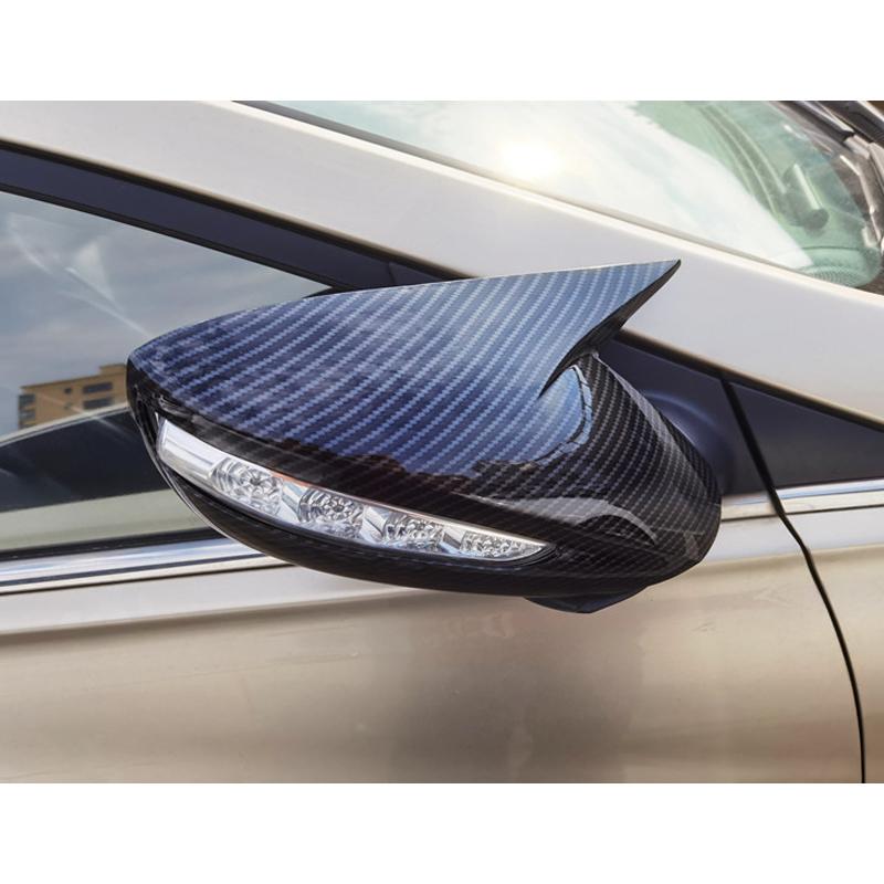 Carbon Fiber Look ABS Side Rearview Mirror Cover Trim For Hyundai Sonata 2011-2014 Auto Accessories