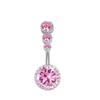 Premium Stainless Steel Navel Ring Hypoallergenic Sparkling Zircon Belly Button Piercing for Party