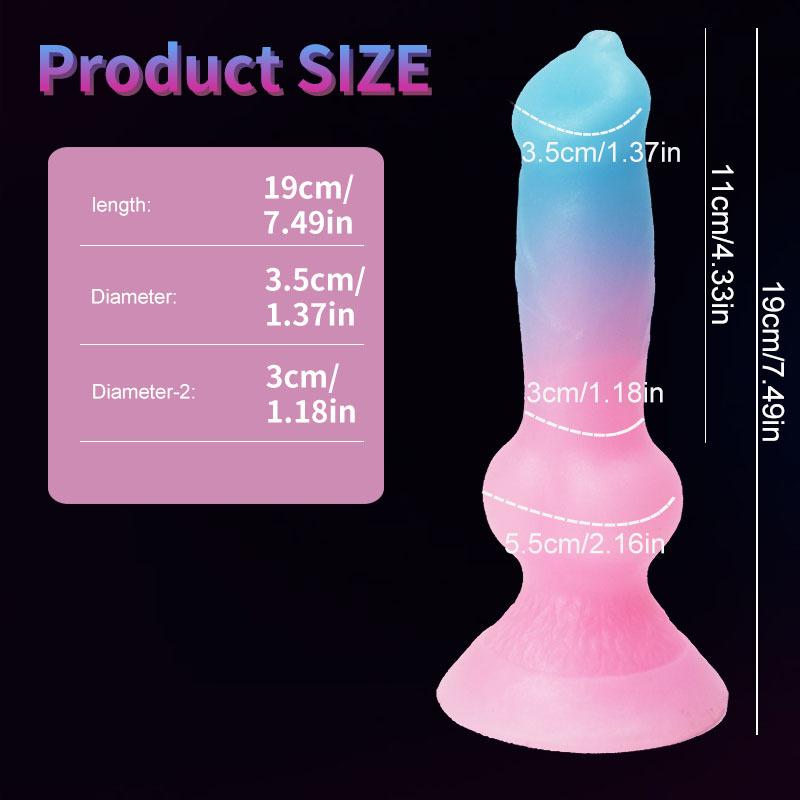 Luminous Dog Dildo Anal Plug Animal Dildo Sex Toys for Women Men Silicone Penis for Women Glow In The Dark