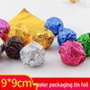 9x9cm Colored Aluminum Foil Wrapping Paper for Chocolate, Candy, Green Tangerine, and Tuocha.