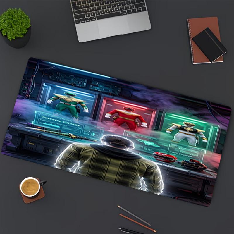 Mighty Morphin Power Rangers Print Mouse Pad, for Keyboard Pad Laptop PC Mat for Office Home Use, Desk Decor, Perfect Birthday Gift for Gamers