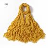 % rayon pleated solid color human cotton two-end beard bag headscarf female, new breathable soft scarf