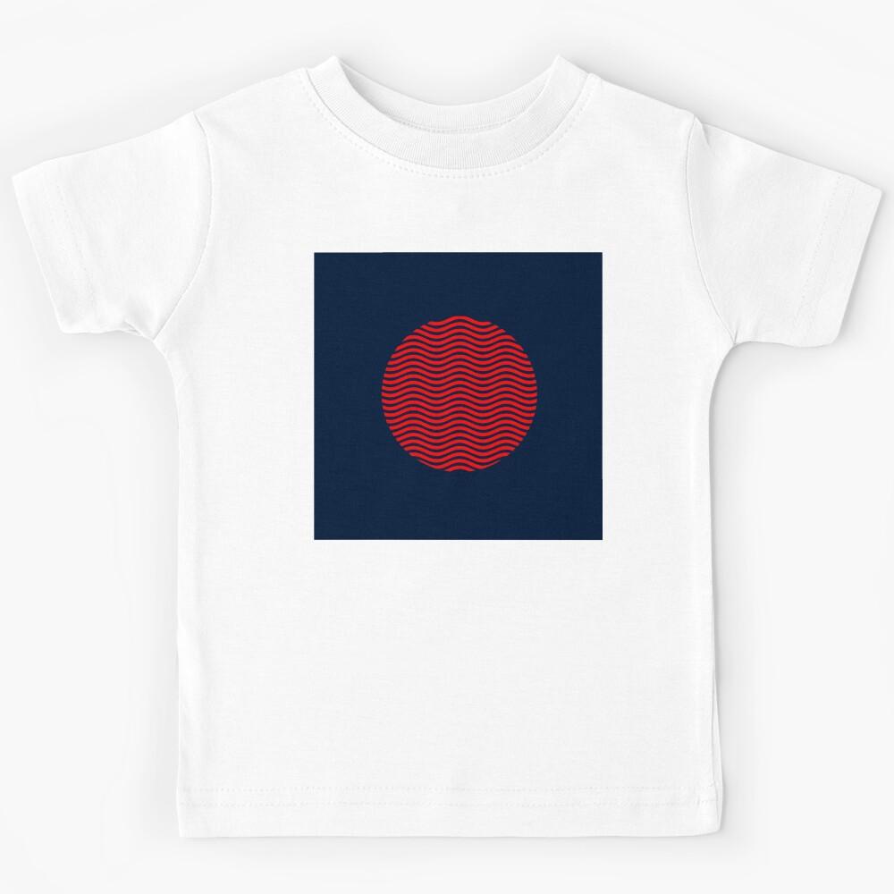 Red circle print with blue background Kids T-Shirt 170