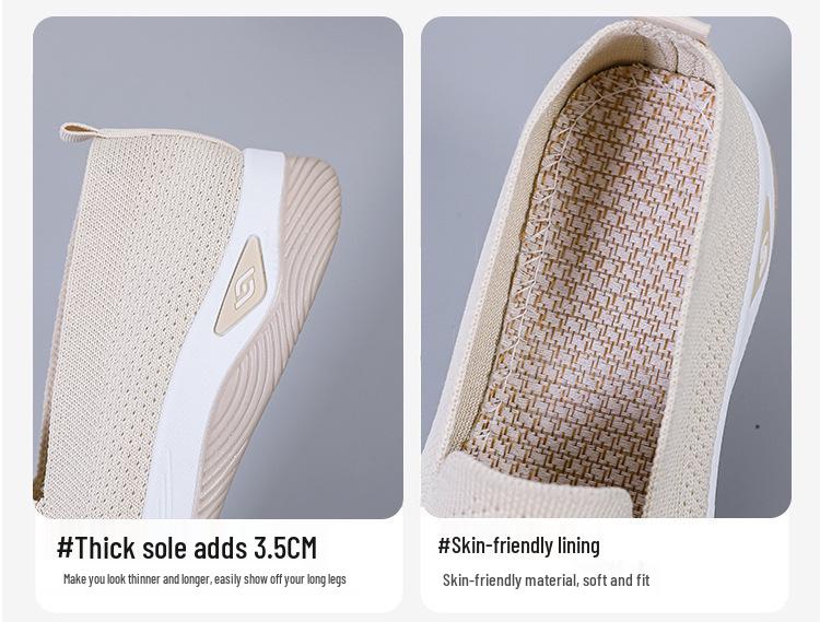 Women's Versatile Slip-On Mom Shoes - Soft Sole, Comfortable Old Beijing Style