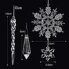 Christmas tree decorations 5 cm snowflake, icicle transparent 24 pcs