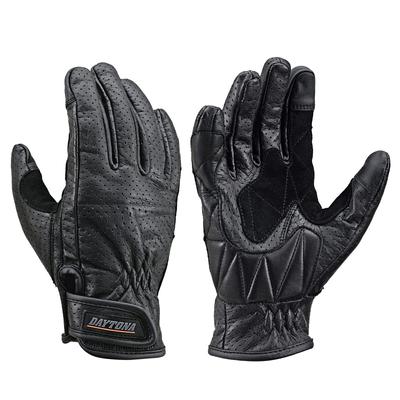 Daytona Motorcycle Gloves Genuine Leather Smartphone Compatible Cow Leather Punching Mesh Standard Gloves Black XL Size 18902 Spring/Summer/Autumn
