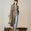 Spring new temperament chic classic commuting thin casual medium and long trench coat women