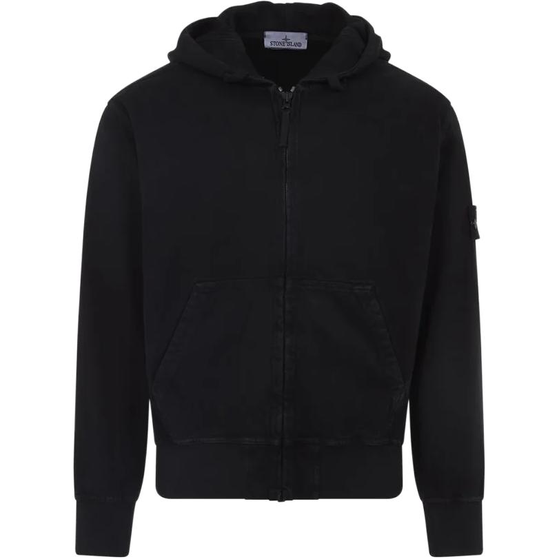 Stone Island Effen Kleur Met Capuchon Lange Mouwen Losse Jas Heren jassen Zwart K2S156100017S0184-V0129 L