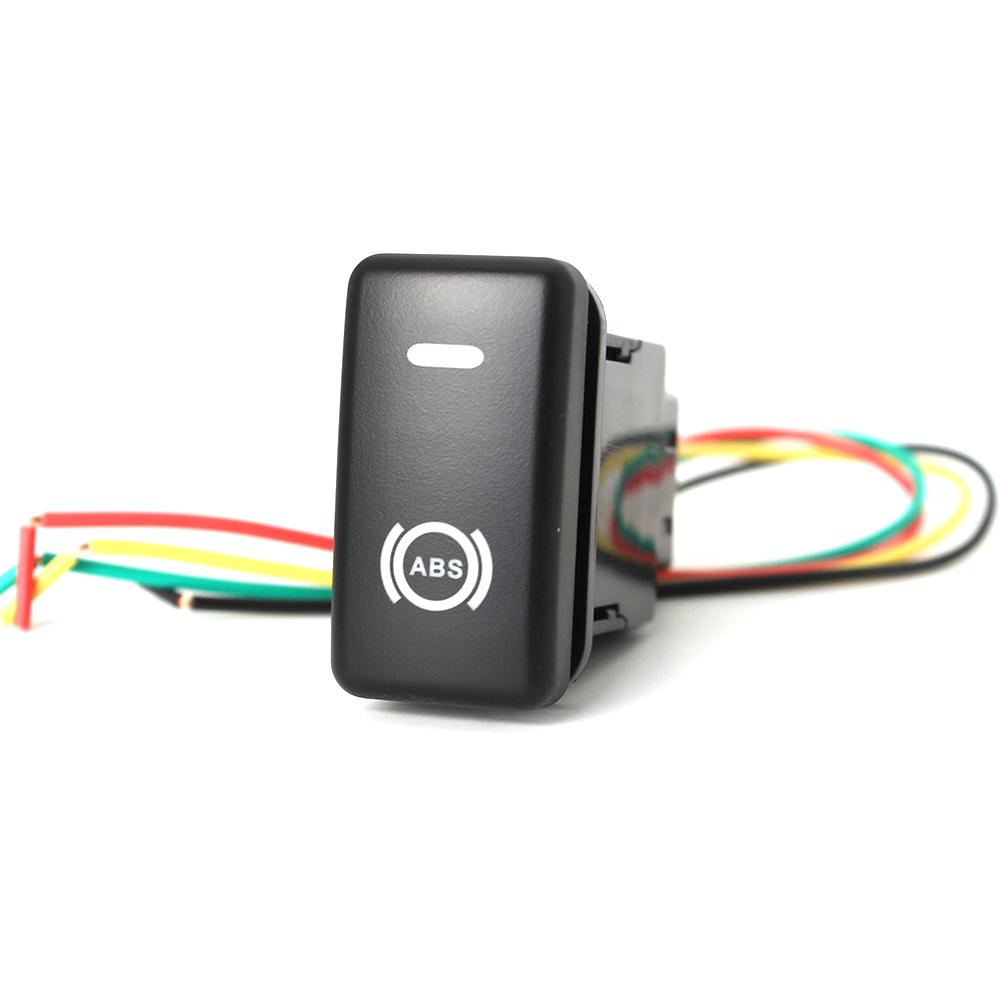 1PC Car LED Light Fan Music Horn Garage Trunk ABS Traction Control Button Switch For Toyota FJ Land Cruiser Prado 120 LC100