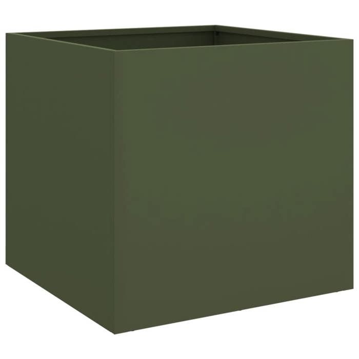 VidaXL Jardinière, Flower Box, Plant Pot, Flower Box, Raised Garden Planter for Patio Terrace, Olive Green 841553
