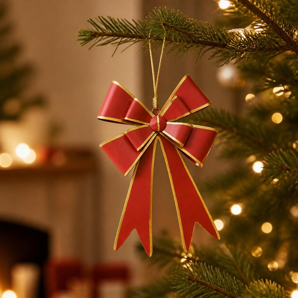 Iron Bow Ornament with Hanging Cord Versatile Christmas Tree