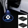 2Piece Car Badge Door Projector HD Wireless Welcome Light For Renault Fluence Captur Megane Clio KaGdjar Talisman Ark Accessories