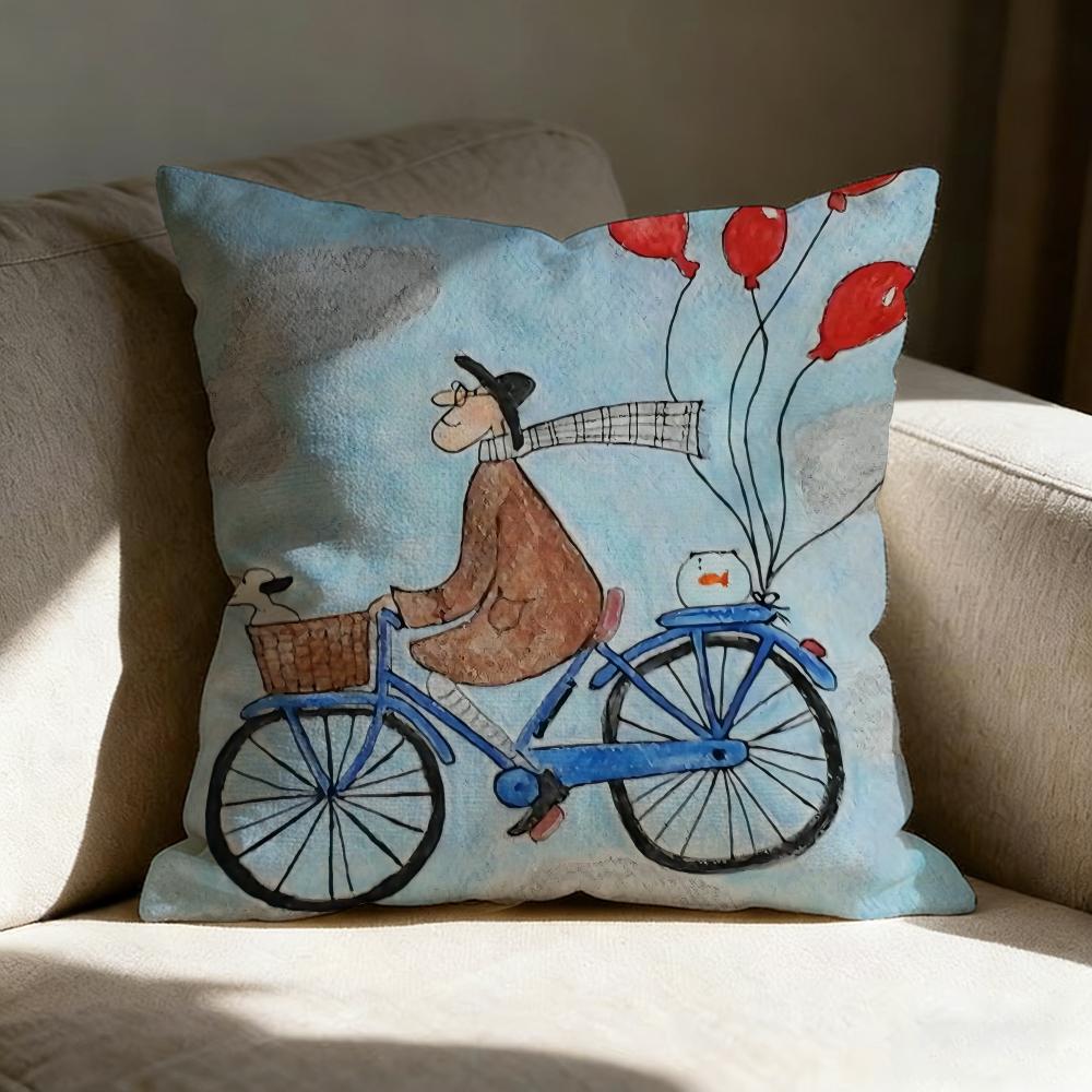 Cartoon S-Sam T-Toft Kissenbezug Kissenbezug, beidseitig bedruckt, Sofakissen, Schlafzimmer Kopfteilkissen