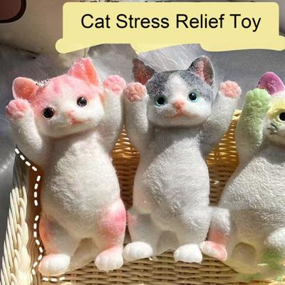 Katze Squeeze Spielzeug Angst Stress Relief Kätzchen Prise Sensorischen Spielzeug Kinder Teens Erwachsene Weichen