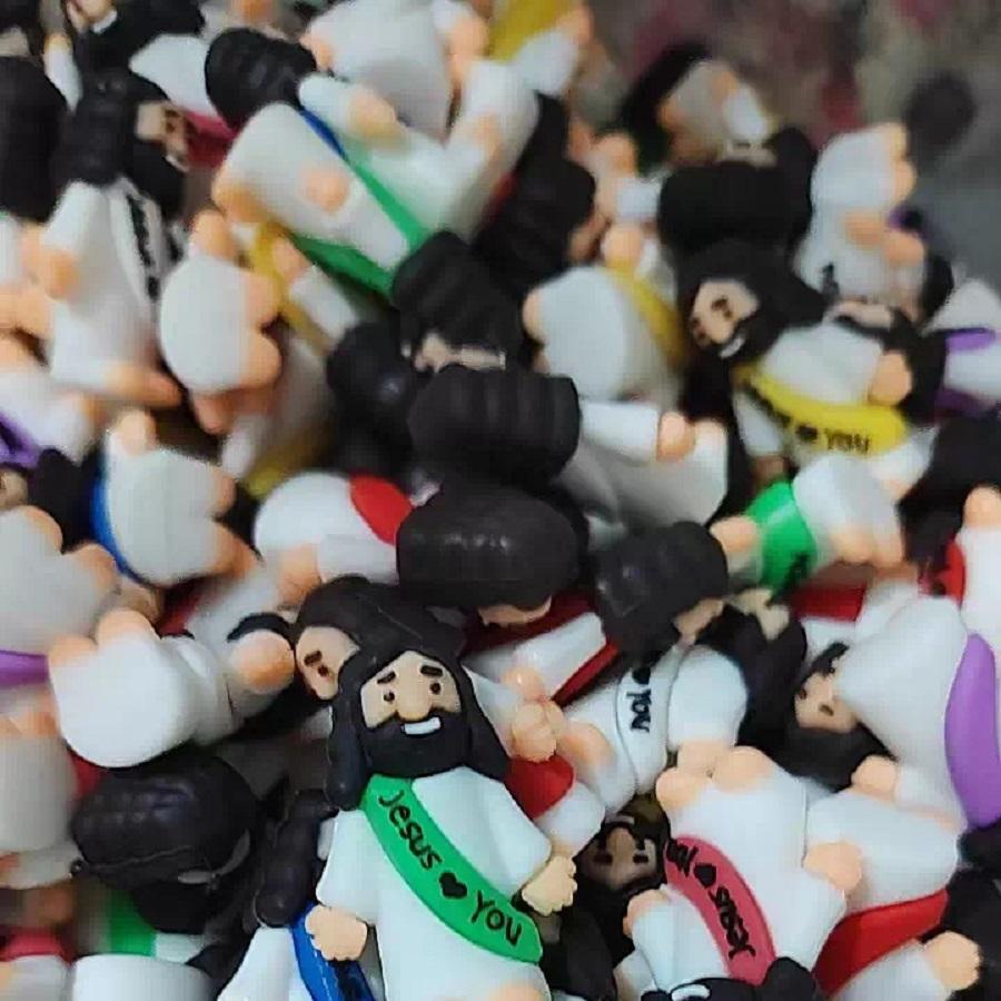 20-60 Stück Kleine Jesusfiguren Jesus liebt dich Mini-Jesusfiguren Verstecken Religiöse Partygeschenke Sonntagsschule Osterei