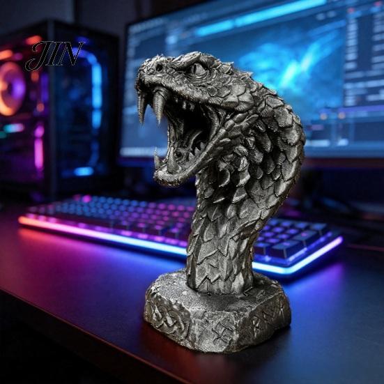 Kids Creative Play Toys 3D Printed Snake Figurine, Realistic Serpent Sculpture, Stress Relief Animal Desk Decor, Educational Wildlife Toy for Gift