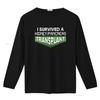Womens I Survived A Kidney Pancreas Transplant Awareness Round Neck T Shirt Black vintage Washed homme Versatile Breathable