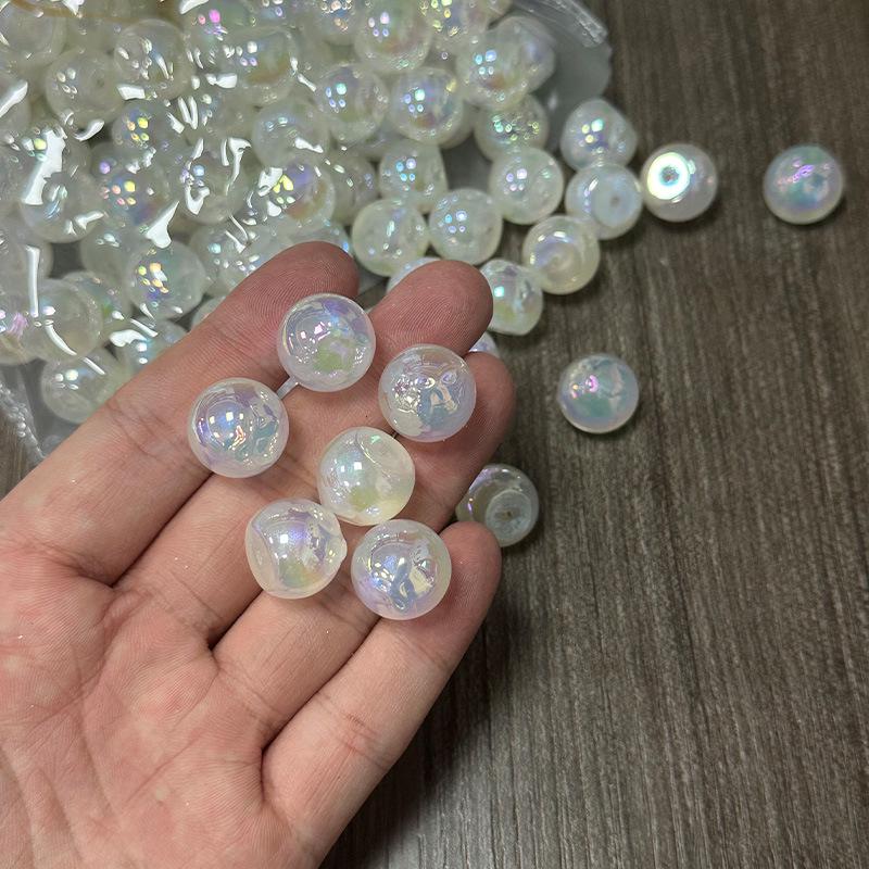Iridescent Shimmer Pearl High Waist Mermaid Bow Beads for DIY Jewelry