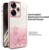 Case For Xiaomi Redmi 13 4G/5G/Note 13R 5G/Poco M6 4G/M6 Plus 5G Dragonfly Kickstand TPU Flowers Glitter Phone Cover