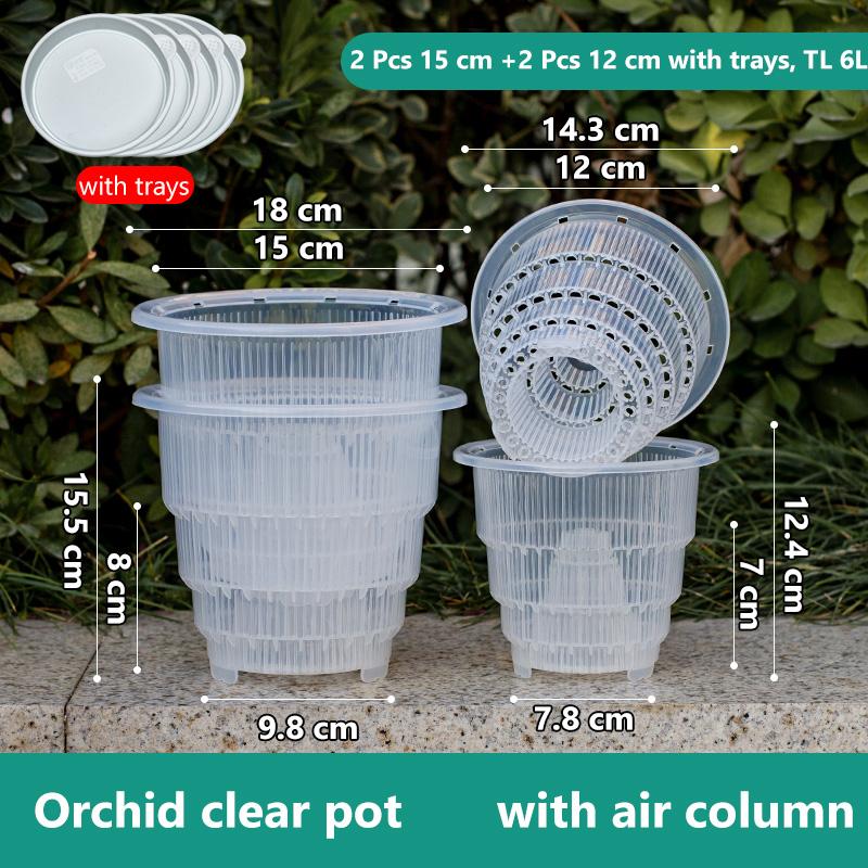 Meshpot Home Decoration Clear Orchid Pots with Holes Cattleya Dendrobium Orchid Plants Pot Cachepot In 10cm 12cm 15cm