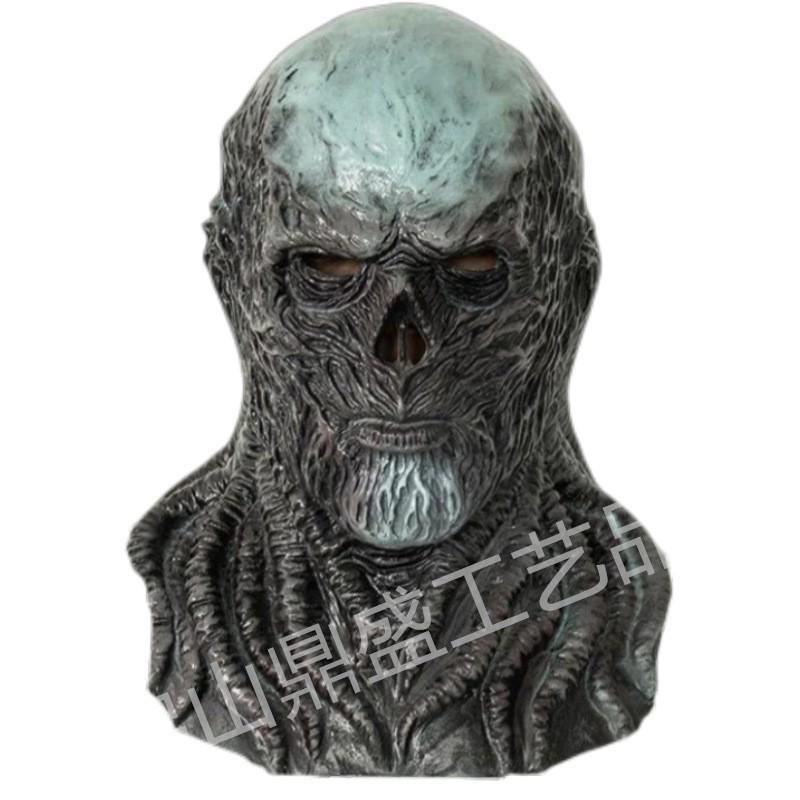 Vecna Latex Mask Halloween Horror Glow Prop Stranger Things Full Skull Head Cover