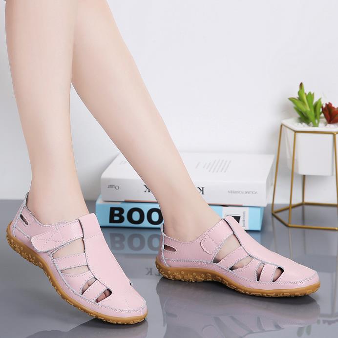 Women's Sandals Summer Essentials Mary Jane Beach Breathable Flat Shoes Closed Toe Casual Soft Walking Sandals for Girl Plus Size