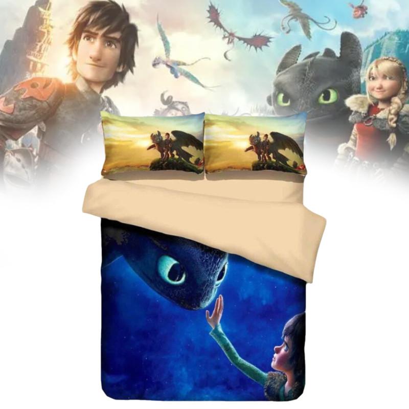 Vibrant 3 Piece Digital Printed 3d Quilt Cover Set Ideal For Kids Cartoon Theme
