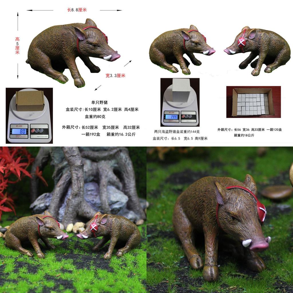 Halloween Resin Miniature Garden Decor With Pirate Boar Figurine For Party Gifts