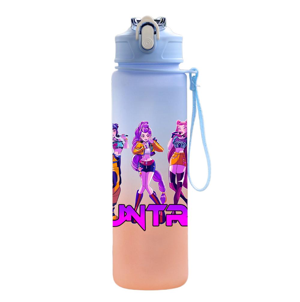 750ml Wasserflasche K-Pop Demon Hunters Bedruckt Große Kapazität Trinkbecher Tragbar Outdoor Sport Wasserbecher Kinder Kinder Geschenk