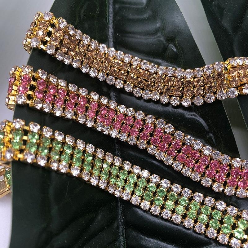 Bohemian Style Women Exquisite Luxury Roman Fashion Crystal Bracelet Full Jewelry Braided Wedding Jewelry Christmas Gift Jewelry