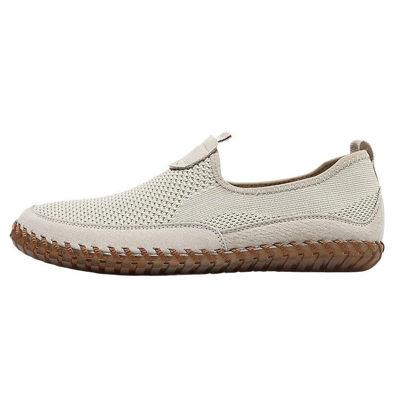 Men's shoes mesh breathable men's summer thin mesh casual one-pedal shoes old Beijing men's mesh shoes