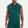 Under Armour Solid Color Zip Hoodie Sleeveless Men Tops Green 1377434-722
