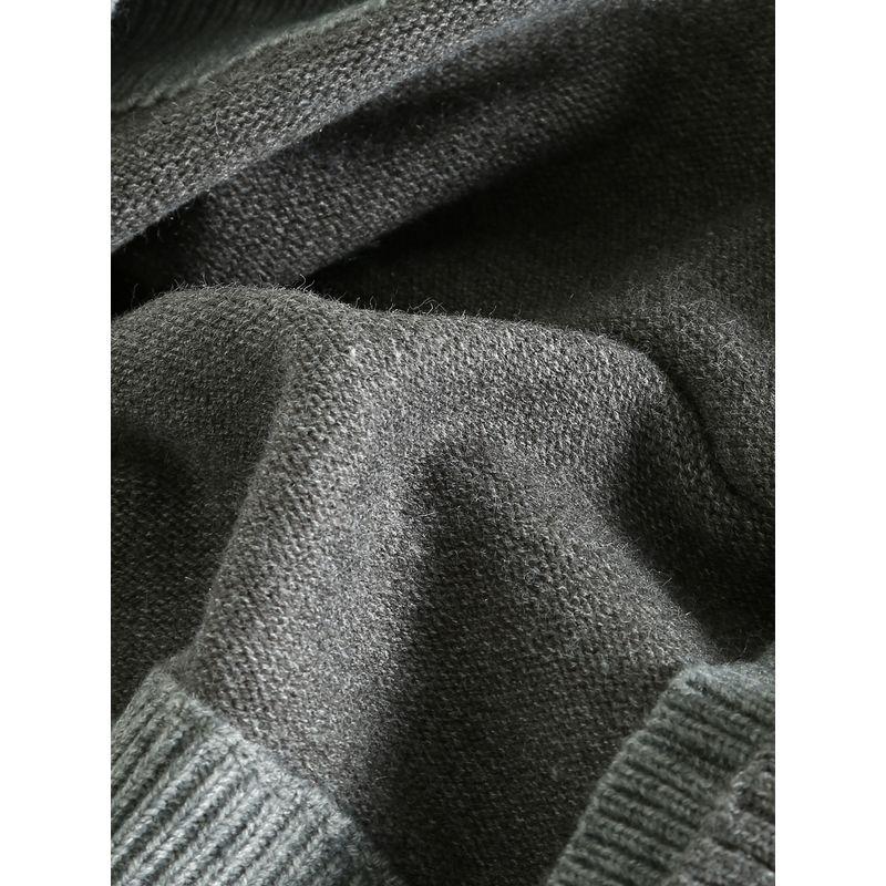 Foreign Trade Export Surplus Orders Men's Fake Two Pieces V-neck Lapel Knit Lazy High-Grade Loose Couple Sweater Fashion