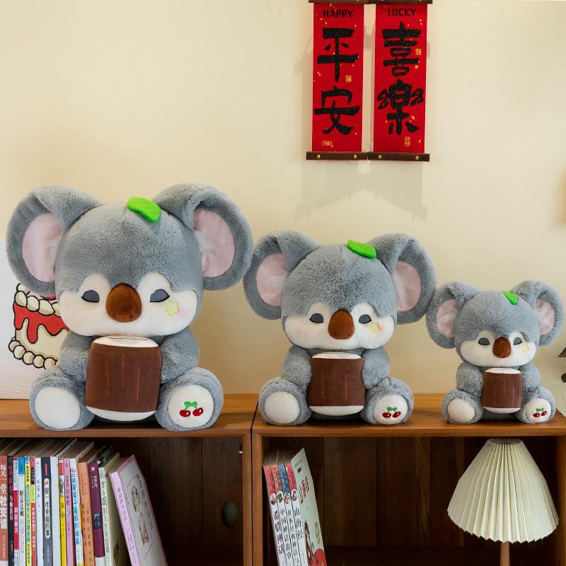 Hold Cake Cherry Koala Plush Toys Children's Birthday Gifts Baking Shop Ornaments Girls Office Dolls