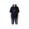 Muster Gedruckt Locker Geschnitten Rundhals Kurzarm T-Shirt Herren Oberteile Marineblau 6D1TG9-1JOSZ-0920