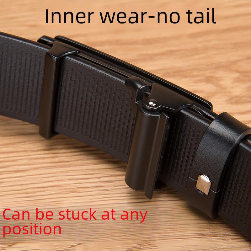 Men's Leather Belt with Automatic Clasp
