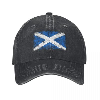 Scotland VINTAGE FLAG Baseball Cap Hard Hat Sun Cap Anime Hat Hood Unisexs Caps Womens