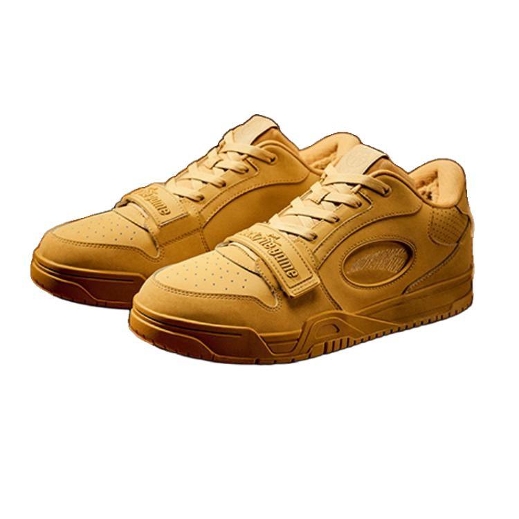 Anta STG Resistente al Calor Moderno Versátil Antideslizante Absorción de Impactos Duradero Zapatillas de Skate de Caña Baja Hombre zapatilla Otoño-Amarillo Marrón 112541803-3