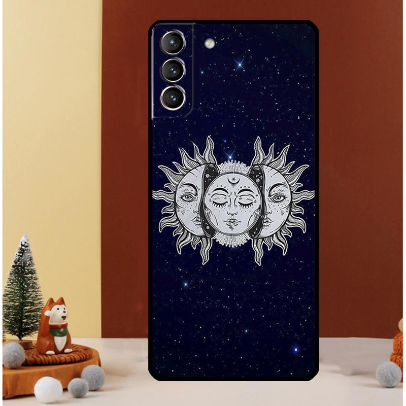 SUN AND MOON Mystic Zodiac Case For Samsung Galaxy S23 S24 Ultra S8 S9 S10 S22 Plus Note 10 20 Ultra S20 S21 FE Cover