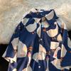 Vintage Eendenprint Knoopsluiting Shirt Dames Tops 2026 Casual Streetwear Korte Mouw Strand Oversized Mode Harajuku Dames Shirt