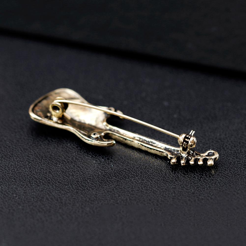 Stylish Pin Brooch of Guitar Model Sweater Accessories Wedding Banquet Jewelry