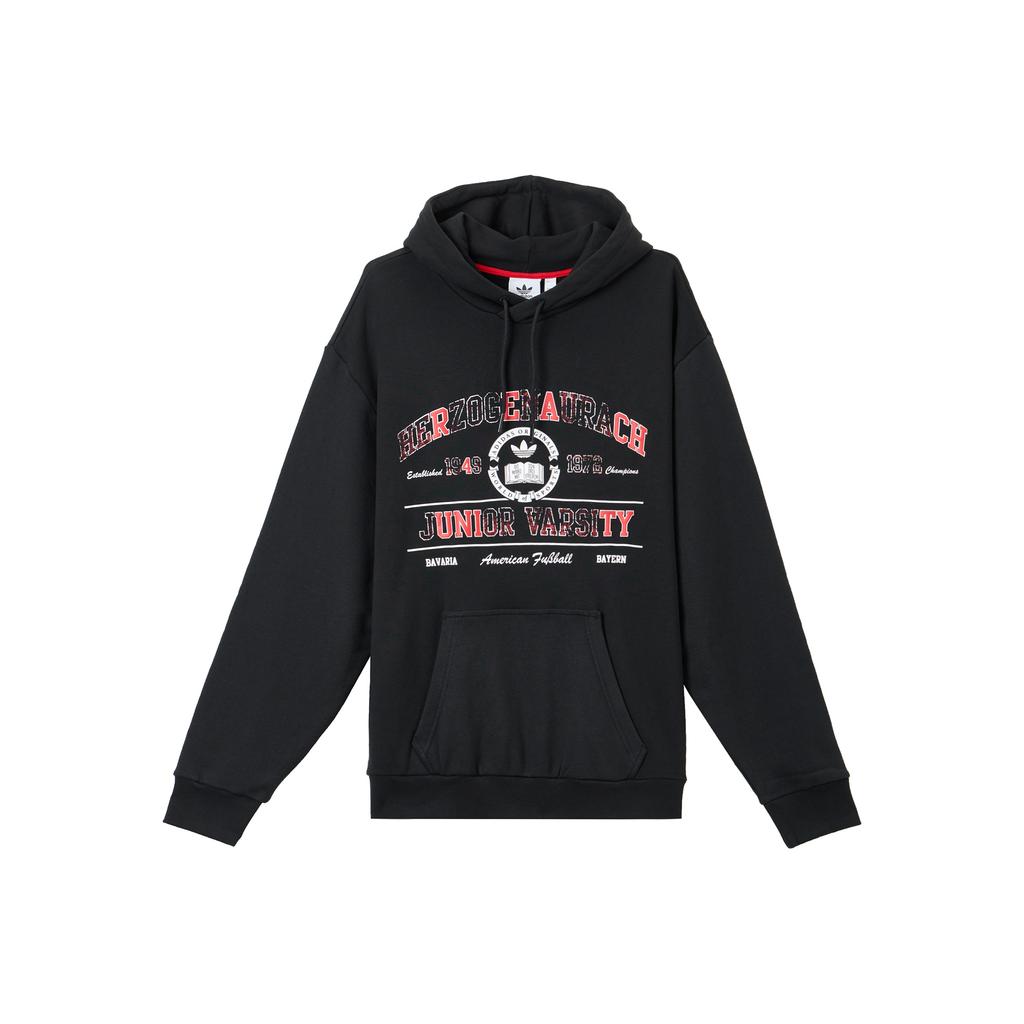 adidas Felpa con cappuccio Originals Trefoil Uomo Top Nero HF9218