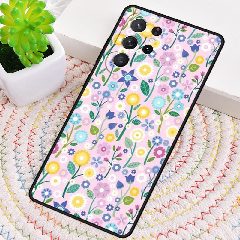 Floral Pattern Flower Phone Case for Samsung Galaxy Note 10 Pro S26 Ultra S23 S24 FE S25 S21 S22 PLUS Shockproof Cove