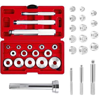 LOOKGOU Bearing Bearing Race Seal Fits Aluminum Motorcycle Bearing Tool Includes Storage Case Press-Fit Tool, Driver, 17-Piece Set, 12-42mm Bearings,